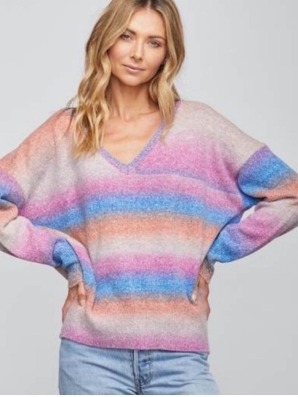 Sundays NYC Andre Ombre V-Neck Sweater- Women’s Size 0 - Picture 5 of 11